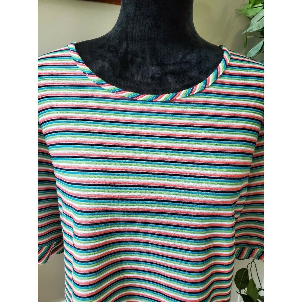 Ruby Rd Women's Multicolor Striped Polyester Roun… - image 3